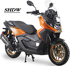 2026 ICE BEAR 200cc EFI Scooter SHDW with CBS, Smart Key,  Air Shock Suspension, TFT Dash with Navigation and Mirror Screen, Adjustable Windshield, LED Lights, Video Camera,  14"/13" Big Tires, Top Speed 62 MPH (PMZ200-S). Free shipping, 1 year warranty.