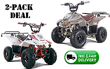TWO 2022 B110 (New Boulder) Youth ATV Fully Automatic with Remote Engine Kill, Tether Switch, Speed Limiter, New decals with powder coated matching frame, super soft hand grips. Free shipping, free ATV cover, 6 months warranty, life time tech support.