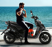 BMS 150cc Scooter CAVALIER 150 by ZNEN, Dual Halogen Headlights, LED Taillight and Turn Signals, Dual Layer 13" DURO Big Sport Tires, ABS Disc Brake, Dual Suspension, Rear Trunk. Free shipping to door, free helmet, free 1 year bumper to bumper warranty.