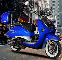 BMS 1-Tone Heritage Premium 150cc Scooter CVT Automatic Transmission, White Wall Tires, Windshield, EPA/DOT/CARB (95% assembled). Free shipping to your door, free scooter cover or smart battery charger, 1 year bumper to bumper warranty.