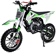 Bundle of Two SYX MOTO 58cc mini dirt bikes 4-stroke Air cooled Fully Automatic, Dual Disc Brakes, Inverted Forks (PAD50-3), 10" Aluminum Wheels, Tether switch and emergency shut-off. Free shipping to your door. 6 months warranty.