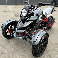 Amigo Dragster 200cc Motor Trike Automatic w/ Reverse, 14" Big Tires, Front & Rear Disc Brakes, Digital Display, Extra LED Light, 99.9% Assembled! Street legal in all 50 States! Free shipping to door, free helmet, 1 year bumper to bumper warranty
