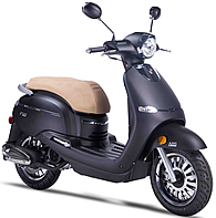 ZNEN 150cc Scooter F10-150 with 12" Big Tires, Dual Disc Brakes, Remote start, Anti-theft Security Key Ignition and Alarm System, USB Port, EPA/DOT/CARB 99.9% assembled. Free shipping to your door, free helmet and 1 year bumper to bumper warranty.