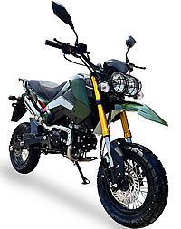 CARB Approved ICE BEAR "ROGUE ADV" 125cc Enduro Motorcycle w/ Dual Sport Tires, Upgraded off-road suspension, Manual 4 Speed Transmission, Dual Disc Brakes, Inverted Forks, LCD Display, LONCIN Motor (PMZ125-1EN) Free shipping to your door, 1 year warranty