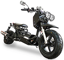 The Original (GEN 1) ICE BEAR "MADDOG" 50cc Moped Scooter Street Bike Low Profile with 12" Extra Wide Tire, Fully Automatic Transmission (PMZ50-19), free shipping to homes, free 12 months parts warranty, free gift, life time technical support