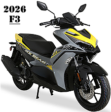 CARB Approved ICE BEAR "F3" 150cc Scooter with 14" Big Tires, LED Lights, Digital Display, Dual Disc Brakes, Dual Shocks, Smart Lock (PMZ150-3), free shipping to your door, 1 year bumper to bumper warranty, lift time technical support.