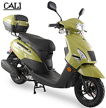 2025 ICE BEAR "CALI" 50cc European style scooter Fully Automatic with Disc Brake, Dual Shocks, Smart Lock, Digital Speedometer, LED Lights, Rear Trunk, large under-seat storage (PMZ50-2), free shipping to your door, 1 year parts warranty.