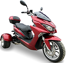Brand New 2026 Ice Bear "Trifecta" 150cc KING SIZE Motor Trike Scooter PST150-2 w/ Windshield & 13" Big Tire. Free shipping to your door. Free DOT approved scooter helmet, free 1 year bumper to bumper warranty.