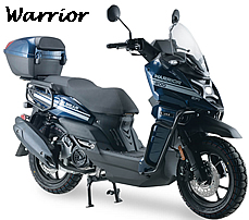 CARB Approved 2025 ICE BEAR 200cc EFI Scooter "Warrior 200" Air Cooled 4-stroke GY6 Engine, 13" Dual Sport Tires, Smart Lock, Dual Disc Brakes, LED Lights, Digital Dash, Sport Muffler, Top Speed 62 MPH (PMZ200-1). Free shipping, 1 year parts warranty.