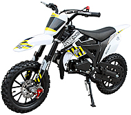 ICE BEAR HOLESHOT-X (PAD50-2) 50cc 2-Stroke Pit Bike Fully Automatic, Dual Disc Brakes, 10" Aluminum Wheels, Tether kill switch. Free shipping to your door. Free motocross helmet. 6 month warranty. EPA and CARB Approved for all 50 States.