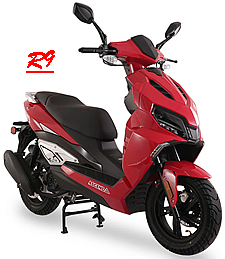 CARB Approved 2025 ICE BEAR 200cc EFI Scooter "R9" with Air Cooled GY6 Engine, 12" Street Tires, Dual Disc Brakes, Dual Shocks, LED Lights, Digital Display, USB Port, Top Speed 62 MPH (PMZ200-R9). Free shipping, 1 year bumper to pumper warranty.