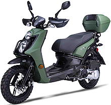 2022 Amigo 150cc Scooter JAX 150 with Hand-guards, USB Port, Dual Halogen Headlights, LED Tailight and Turn Signals, Dual Layer 13" DURO Knobby Sport Tires, Dual Disc Brakes, Dual Suspension, Rear Trunk. 99.9% Assembled. Free shipping to door, free helmet