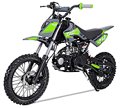 TAOTAO 110cc Pit Bike Semi Automatic 3 Speed, Kick Start, 30 mph, 12"/14" Tires, Dual Disc Brakes (DB14). Free shipping to your door. Free helmet. 6 month warranty. EPA, DOT, CARB Approved for all 50 States.