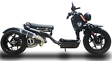 ICE BEAR "GEN V MADDOG" 50cc Scooter Street Bike with 14" big tires, HID Headlights, LED Turn Signals & Tailight, Digital Dash, Upgraded Suspension/Muffler/Wheel Fenders/Tires/Seat/Mirrors (PMZ50-22), FREE SHIPPING TO YOUR DOOR
